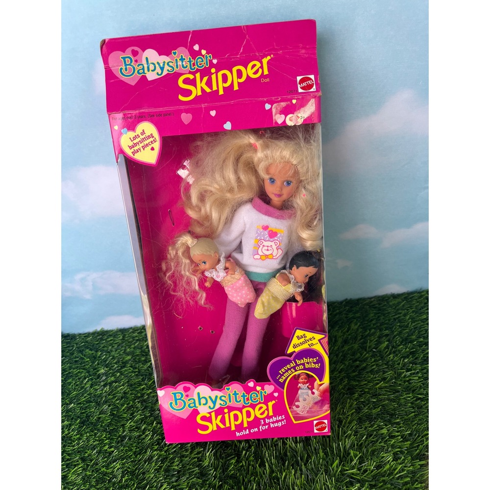 Vintage 1994 Mattel Babysitter Skipper Doll Set 2 Babies Incomplete